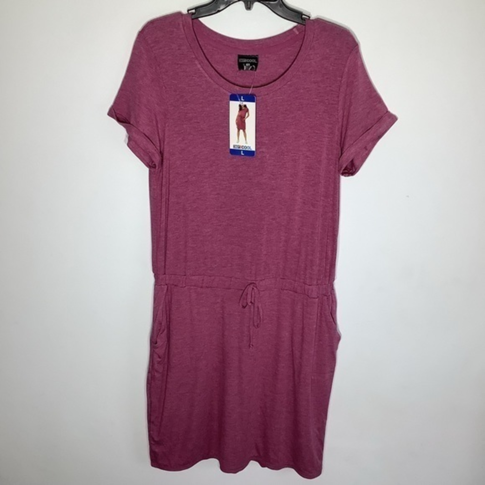 32 Degrees Cool Heather‎ Scarlet Oak Womens Short Sleeve Pink Dress Sz L. NWT